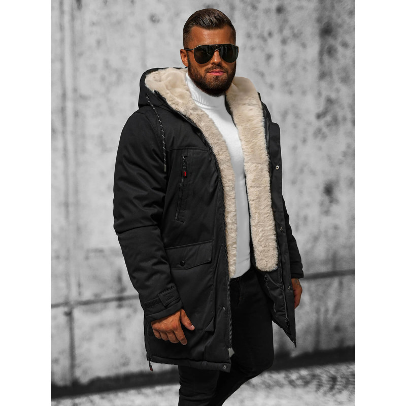 Men's black winter jacket Optin JS/5M3123/392