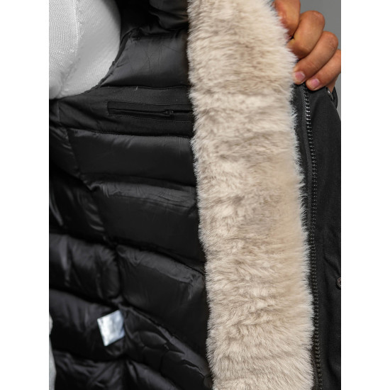 Men's black winter jacket Optin JS/5M3123/392 - Men's Jackets and Coats Men's black winter jacket Optin JS/5M3123/392