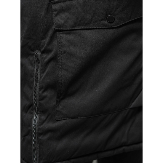 Men's black winter jacket Optin JS/5M3123/392 - Men's Jackets and Coats Men's black winter jacket Optin JS/5M3123/392