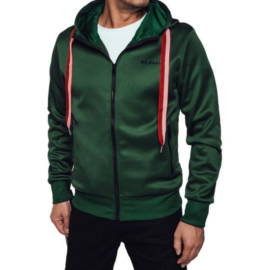Men's green jumper Ziper BX5860 - Men's Sweaters| Sweaters online Men's green jumper Ziper BX5860 FDM
