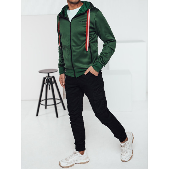 Men's green jumper Ziper BX5860 - Men's Sweaters| Sweaters online Men's green jumper Ziper BX5860 FDM