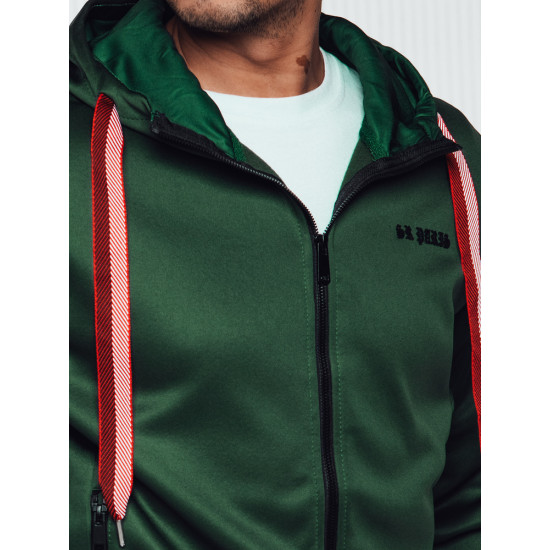 Men's green jumper Ziper BX5860 - Men's Sweaters| Sweaters online Men's green jumper Ziper BX5860 FDM