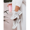 Women's white with silver details casual shoes Dinamic
