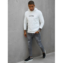 Baltas vyriškas džemperis Fly