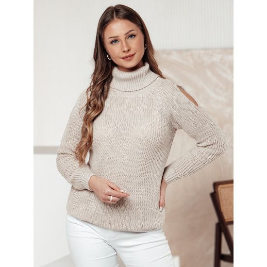 Women's brownish high neck jumper Fibi MY2407 - For women Women's brownish high neck jumper Fibi MY2407