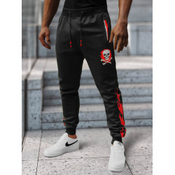 Vyriškos juodos laisvalaikio kelnės Džo