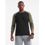 Men's black/khaki long-sleeved shirt Artur