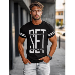 Vyriški juodi marškinėliai Dont give up  Vyriški juodi marškinėliai Dont give up