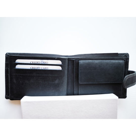 Men's black leather wallet Kenid ZG-N45012 - Accessories for men Men's black leather wallet Kenid ZG-N45012 Premium