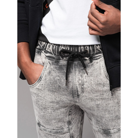 Men's grey joggers Adren V4 OM-PADJ-0243 - Trousers Men's grey joggers Adren V4 OM-PADJ-0243