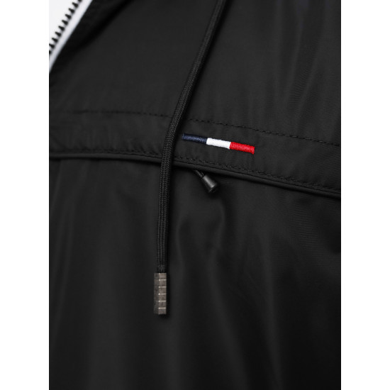 Juoda striukė su gobtuvu Kemir JS/16M9207/392 - Vyrams Juoda striukė su gobtuvu Kemir JS/16M9207/392