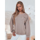 Brązowy sweter damski Flori RY2765 - Skoczki Brązowy sweter damski Flori RY2765