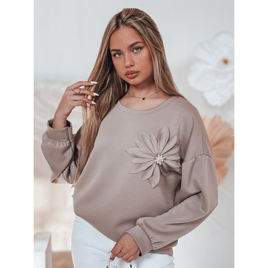 Brązowy sweter damski Flori RY2765 - Skoczki Brązowy sweter damski Flori RY2765