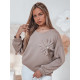 Brązowy sweter damski Flori RY2765 - Skoczki Brązowy sweter damski Flori RY2765