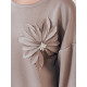 Brązowy sweter damski Flori RY2765 - Skoczki Brązowy sweter damski Flori RY2765