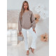 Brązowy sweter damski Flori RY2765 - Skoczki Brązowy sweter damski Flori RY2765
