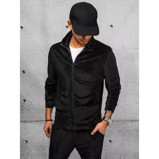 Men's black velour jumper Onil BX5538 - Men's Sweaters| Sweaters online Men's black velour jumper Onil BX5538