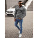 Men's grey hooded jumper New York JS/8B1362/5 - Men's Sweaters| Sweaters online Men's grey hooded jumper New York JS/8B1362/5