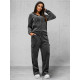 Women's dark grey velour set Alin JS/35C1613/5 - For women Women's dark grey velour set Alin JS/35C1613/5