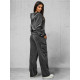 Women's dark grey velour set Alin JS/35C1613/5 - For women Women's dark grey velour set Alin JS/35C1613/5