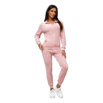 Женский розовый велюровый комплект Rosita