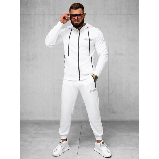Vyriškas baltos spalvos  laisvalaikio kostiumas Matin O/FF3781AB
