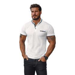 Vyriški balti polo marškinėliai Ozan