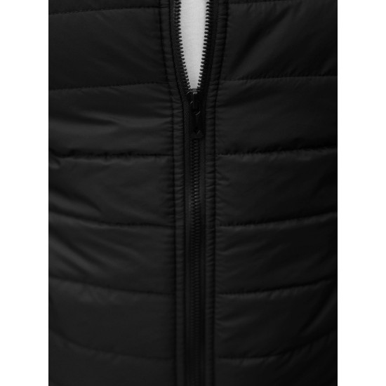 Vyriška dygsniuota juoda striukė Minti 8M1527/392 - Vyriškos Striukės ir Paltai Vyriška dygsniuota juoda striukė Minti 8M1527/392