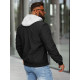 Men's black hooded jacket Eidan JS/84M3031/392 - For men Men's black hooded jacket Eidan JS/84M3031/392