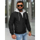 Men's black hooded jacket Eidan JS/84M3031/392 - For men Men's black hooded jacket Eidan JS/84M3031/392