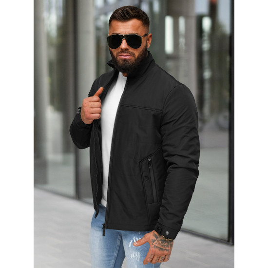 Vyriška juoda striukė Emil JS/62M9508/392 - Vyriški rūbai Vyriška juoda striukė Emil JS/62M9508/392