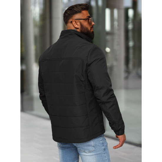 Vyriška juoda striukė Emil JS/62M9508/392 - Vyriški rūbai Vyriška juoda striukė Emil JS/62M9508/392