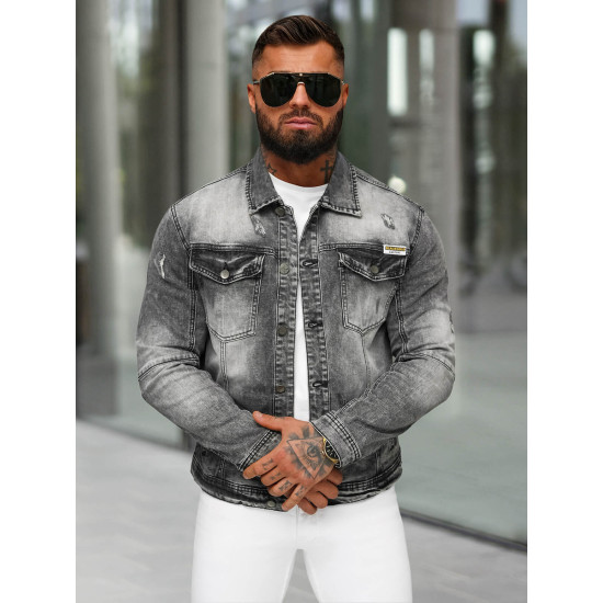 Men's black denim jacket Manti NB/MJ529N - For men Men's black denim jacket Manti NB/MJ529N