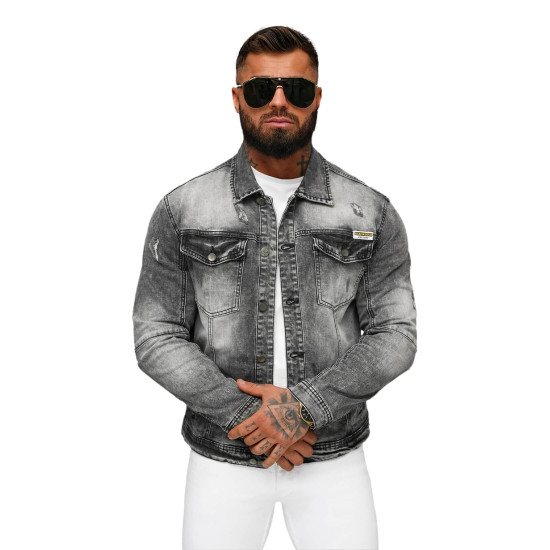 Men's black denim jacket Manti NB/MJ529N - For men Men's black denim jacket Manti NB/MJ529N