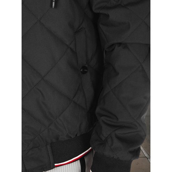 Men's black hooded jacket Stefun TX5010