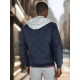 Men's dark blue hooded jacket Stefun TX5012