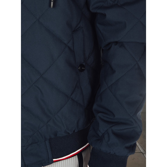 Men's dark blue hooded jacket Stefun TX5012