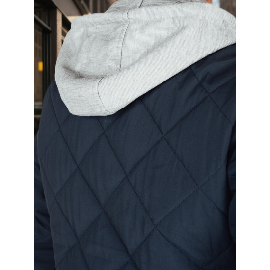 Men's dark blue hooded jacket Stefun TX5012