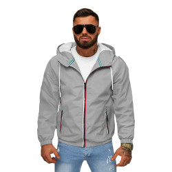 Vyriška pilka striukė su gobtuvu Pyter