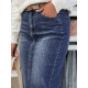 Long denim skirt in dark blue Merita CY0482 - For women Long denim skirt in dark blue Merita CY0482