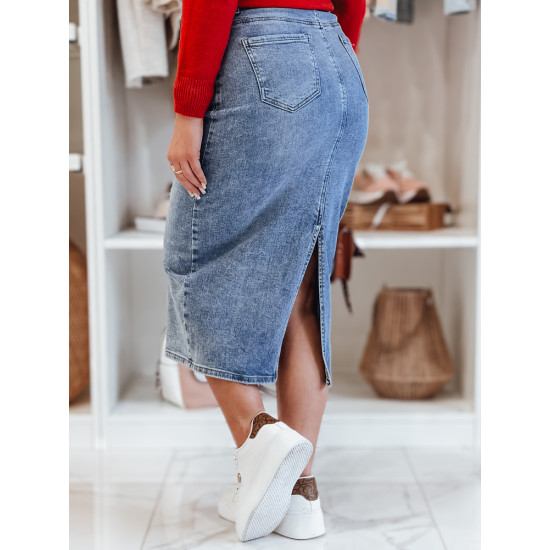 Long denim blue skirt Merita CY0483 - For women Long denim blue skirt Merita CY0483