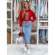 Long denim blue skirt Merita CY0483 - For women Long denim blue skirt Merita CY0483