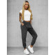 Women's dark grey velour trousers Azil JS/92K527/5 - Jeans and Trousers Women's dark grey velour trousers Azil JS/92K527/5