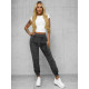 Women's dark grey velour trousers Azil JS/92K527/5 - Jeans and Trousers Women's dark grey velour trousers Azil JS/92K527/5