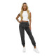 Women's dark grey velour trousers Azil JS/92K527/5 - Jeans and Trousers Women's dark grey velour trousers Azil JS/92K527/5
