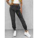 Women's dark grey velour trousers Azil JS/92K527/5 - Jeans and Trousers Women's dark grey velour trousers Azil JS/92K527/5