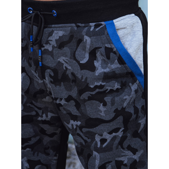 Vyriškos juodos laisvalaikio kelnės Army UX4429 - Kelnės Vyriškos juodos laisvalaikio kelnės Army UX4429