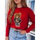 Women's red jumper Ted MY2466