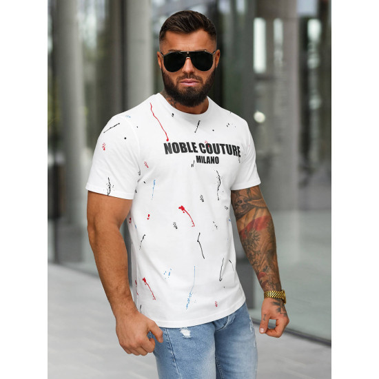 Men's white shirt Milan O/MPO3443 - T-shirt Men's white shirt Milan O/MPO3443