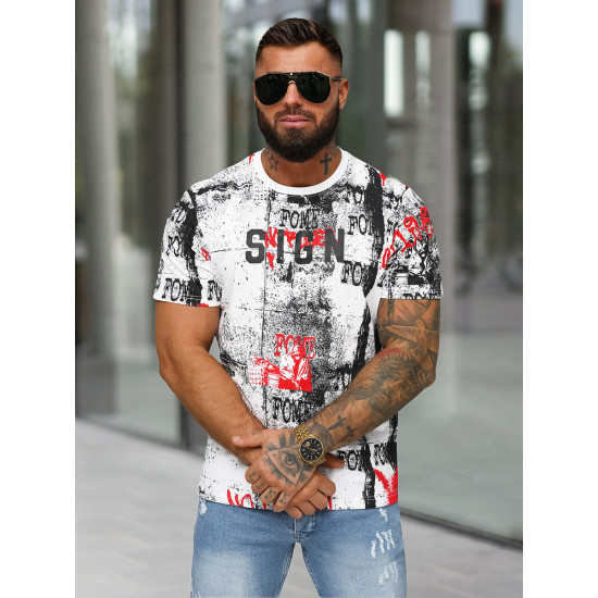 Men's white shirt Sign O/MPO3468 - T-shirt Men's white shirt Sign O/MPO3468